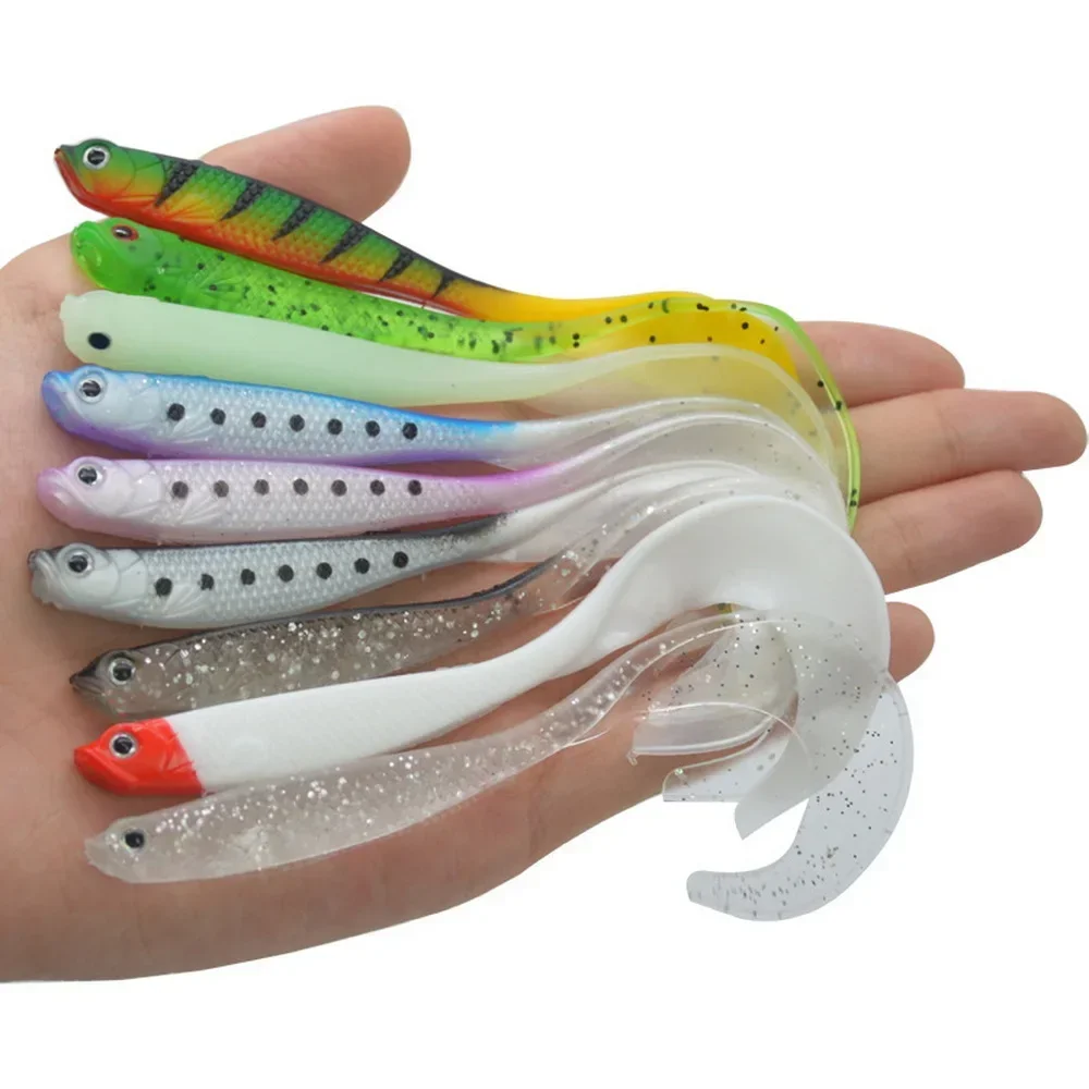 Fishing Lure Spinnerbait - เหยื่อตกปลา 125mm Swimbait SHAD T-Tail เหยื่ออ่อนประดิษฐ์ซิลิโคนเหยื่อ