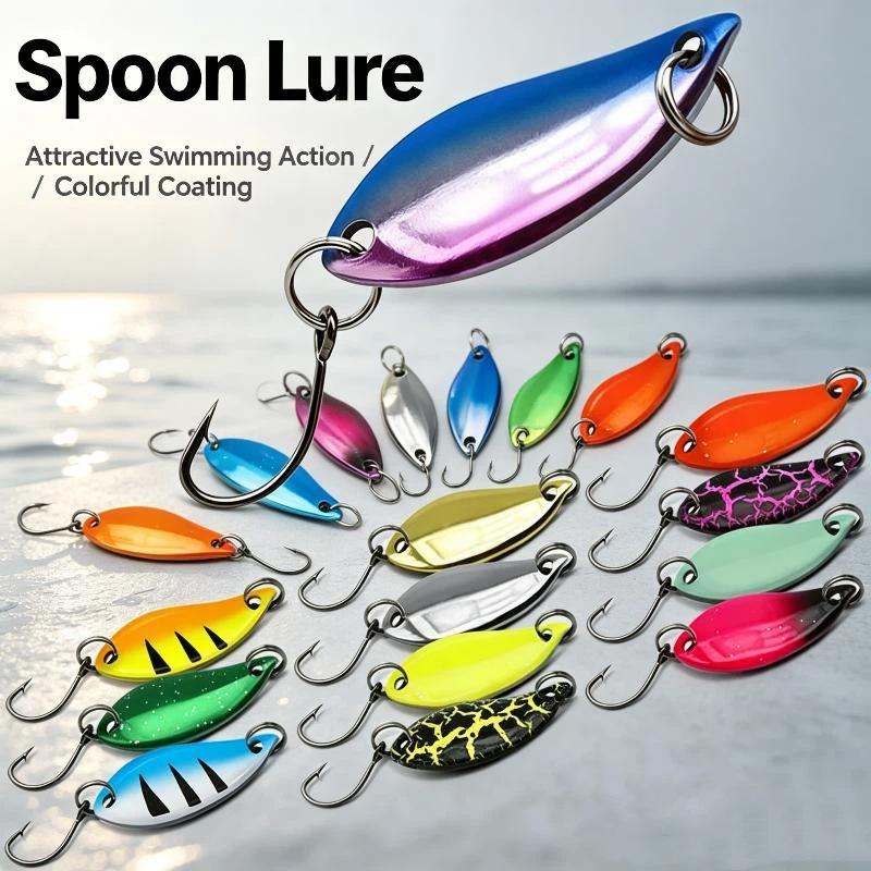 Fishing Lure Spoon - เหยื่อตกปลาแบบช้อน 2.5 กรัม 1/12 ชิ้น ทำจากทองแดง