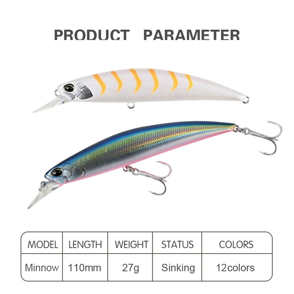 11Cm 27G เหยื่อตกปลา Minnow Wo - Fishing Lure Jerkbait บทวิจารณ์และราคา